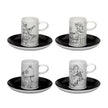Vista Alegre Fado Coffee Cups & Saucers - Set of 4