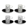 Vista Alegre Fado Coffee Cups & Saucers - Set of 4