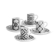 Vista Alegre Calcada Portuguesa Coffee Cups & Saucers By Manoela Medeiros - Set of 4