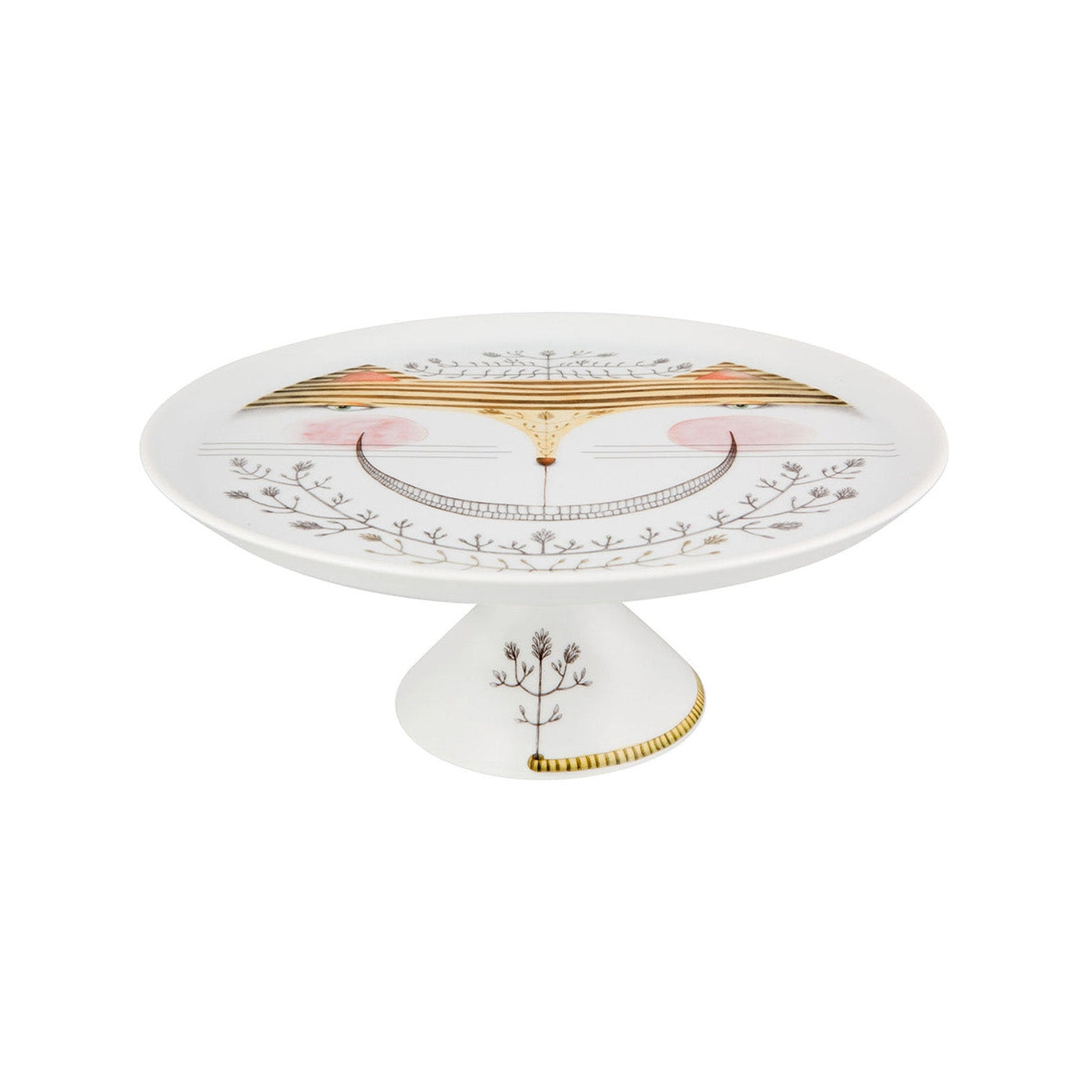 Vista Alegre Tea with Alice Footed Cake Plate 01 Gift Box By Teresa Lima