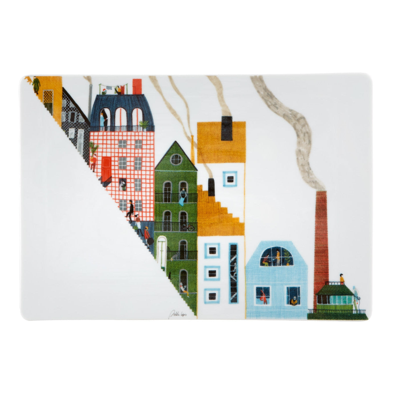 Vista Alegre 2I Rectangular Plate By Violeta Lopiz