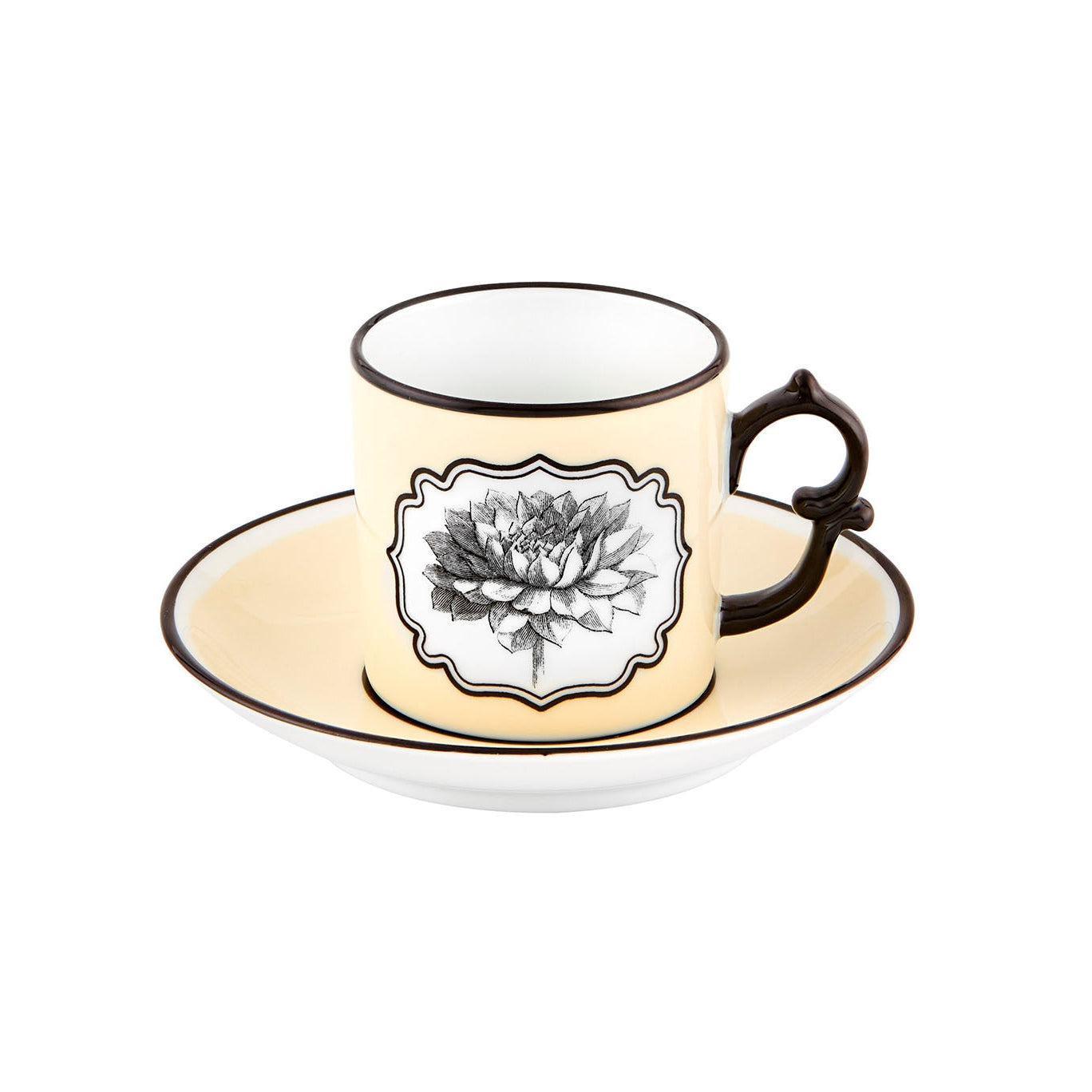 Vista Alegre Christian Lacroix - Herbariae Coffe Cups And Saucer Yellow And Green By Christian Lacroix - Set of 2