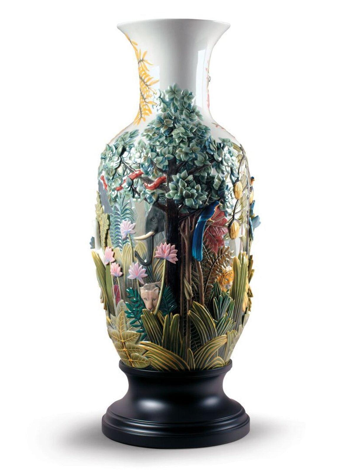 Lladro Paradise Vase Animal Life Figurine - Limited Edition