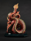 Lladro Protective Dragon Sculpture Golden Luster and Red - Limited Edition