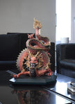 Lladro Protective Dragon Sculpture Golden Luster and Red - Limited Edition