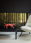 Lladro Panther Figurine Metallic Red