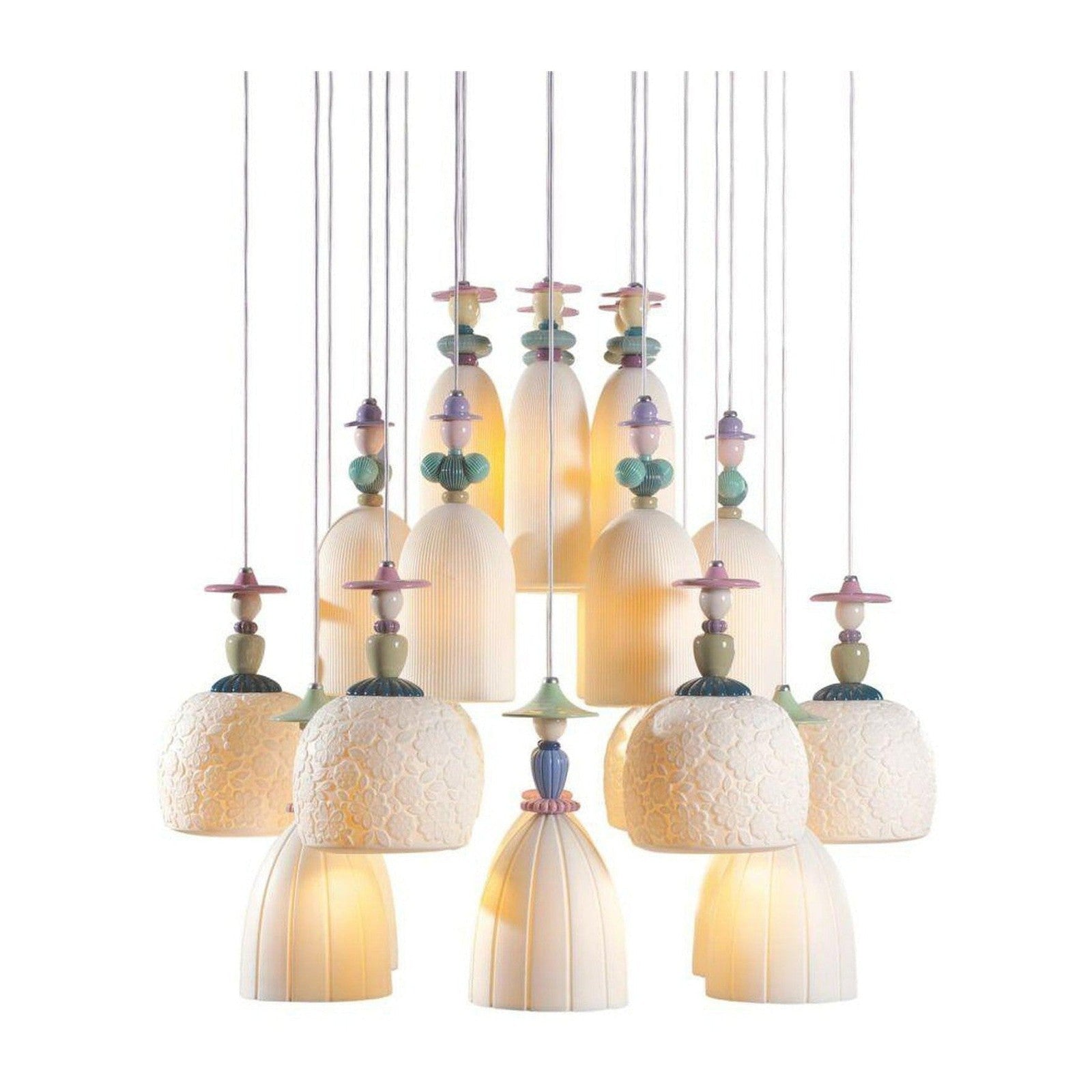 Lladro Mademoiselle 24 Lights Strolling through Blossoms Chandelier US