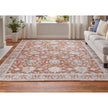 Feizy Pasha 39M7F Transitional Floral & Botanical in Red/Ivory/Blue