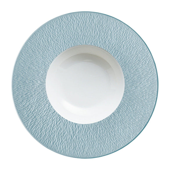 Raynaud Mineral Irise Rim Plate Deep With Engraved Rim
