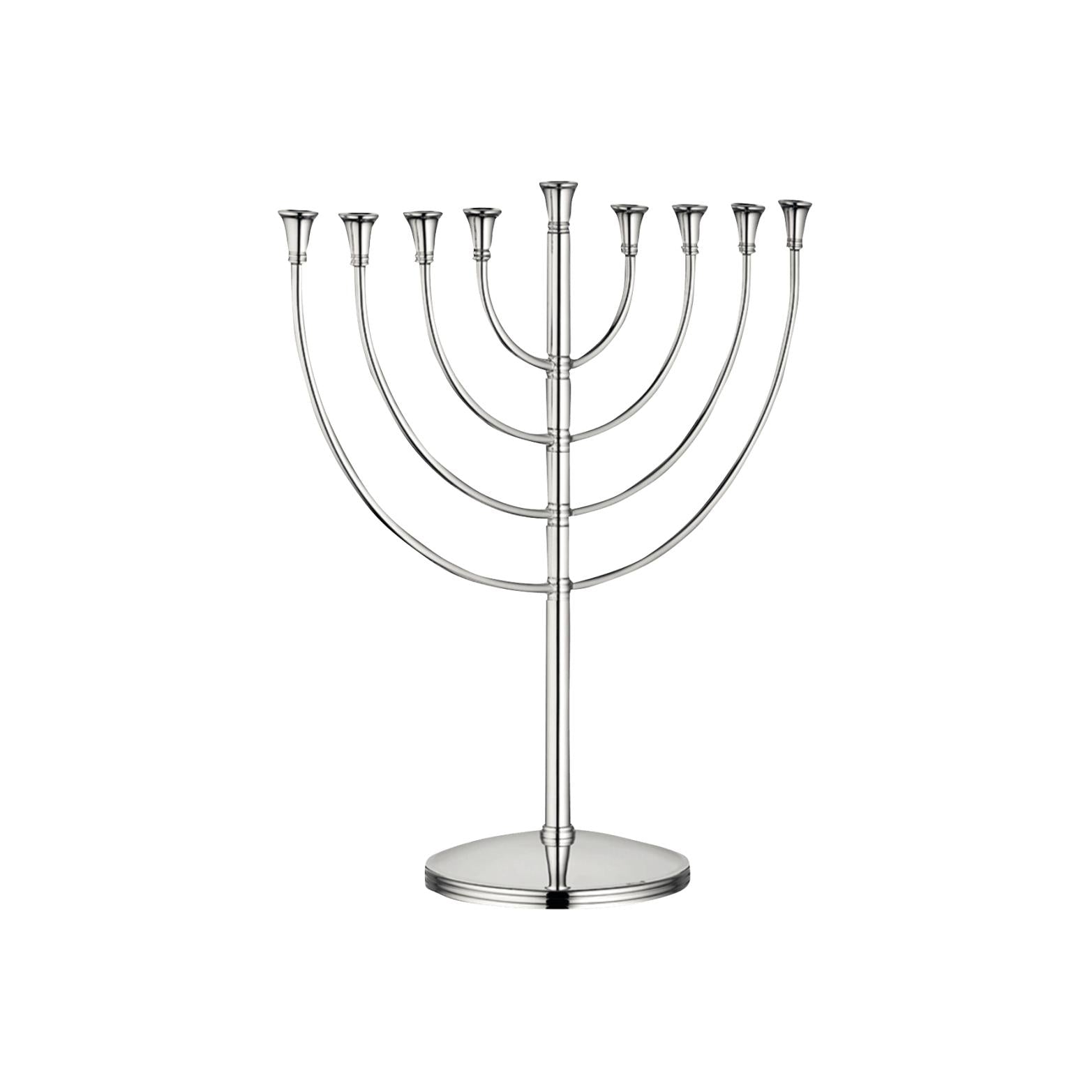 Christofle Judaique Silver-Plated Hanukkah Menorah