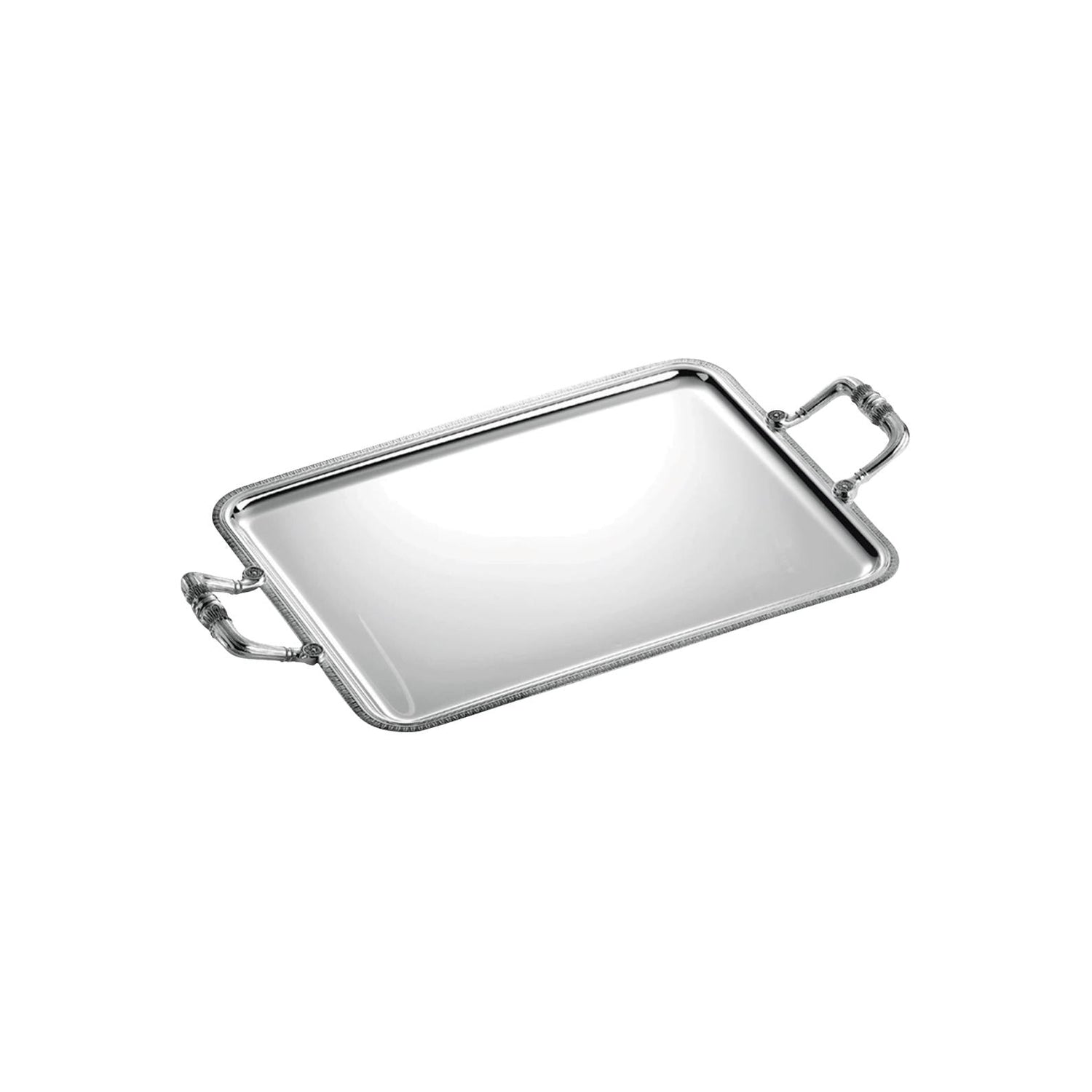 Christofle Malmaison Silver-Plated Rectangular Serving Tray with Handles - 19 x 15"