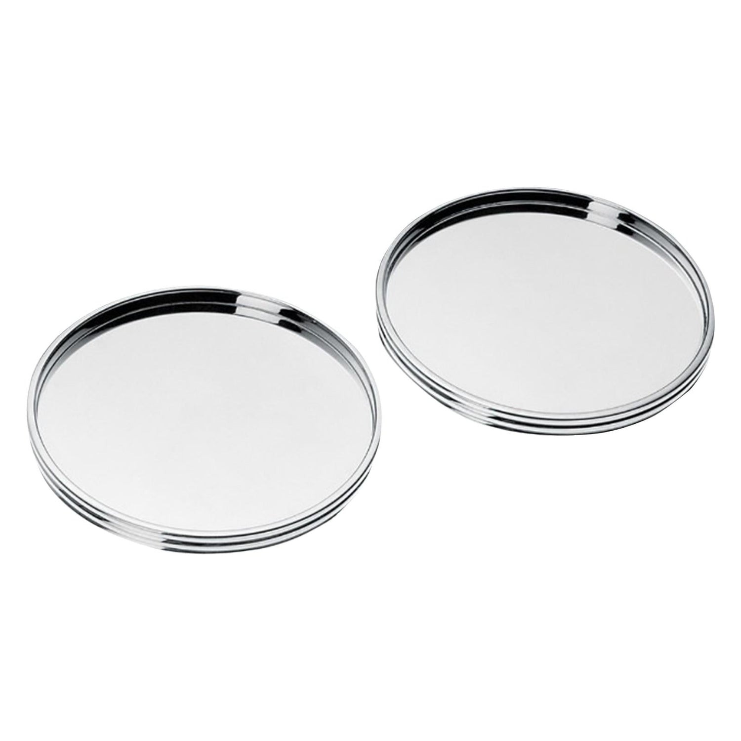 Christofle K+T Silver Plated 2 Glass Coasters