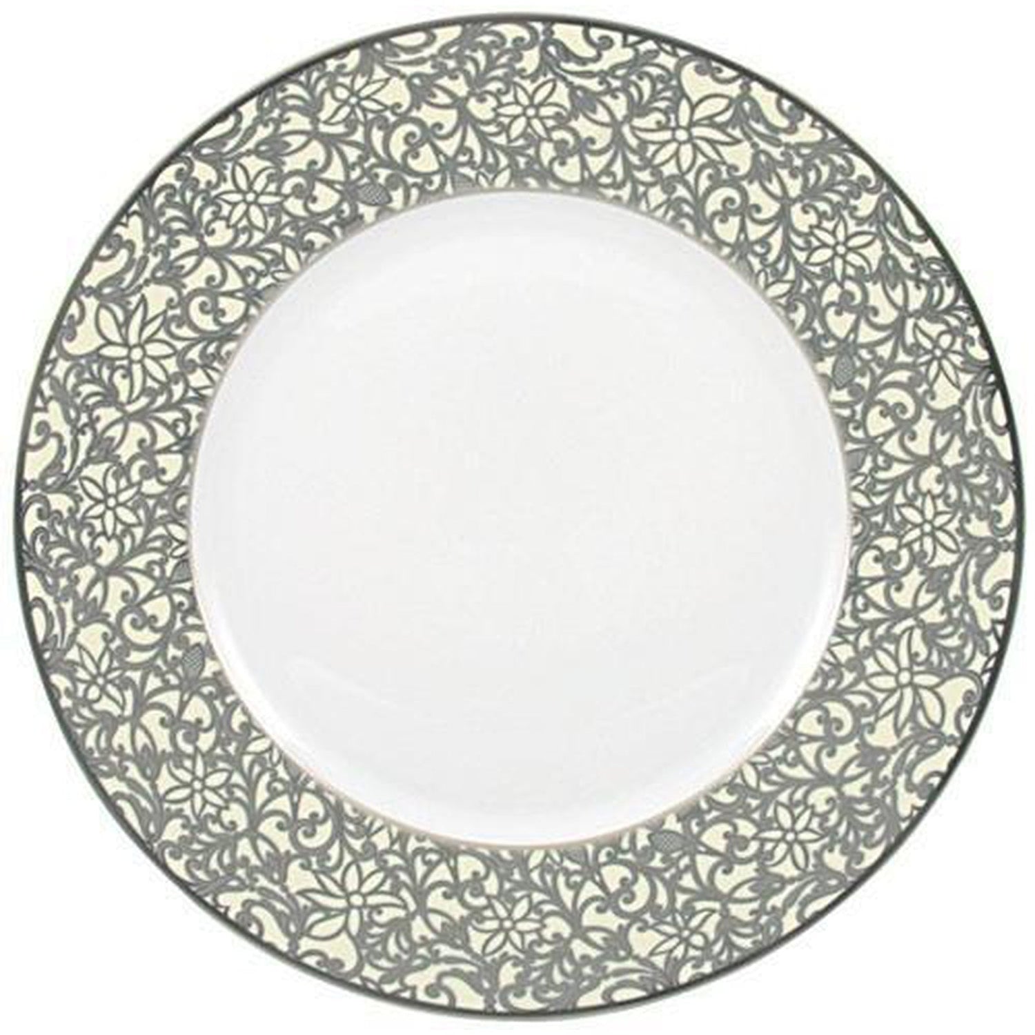 Raynaud Salamanque Platinum Ivory Salad Cake Plate