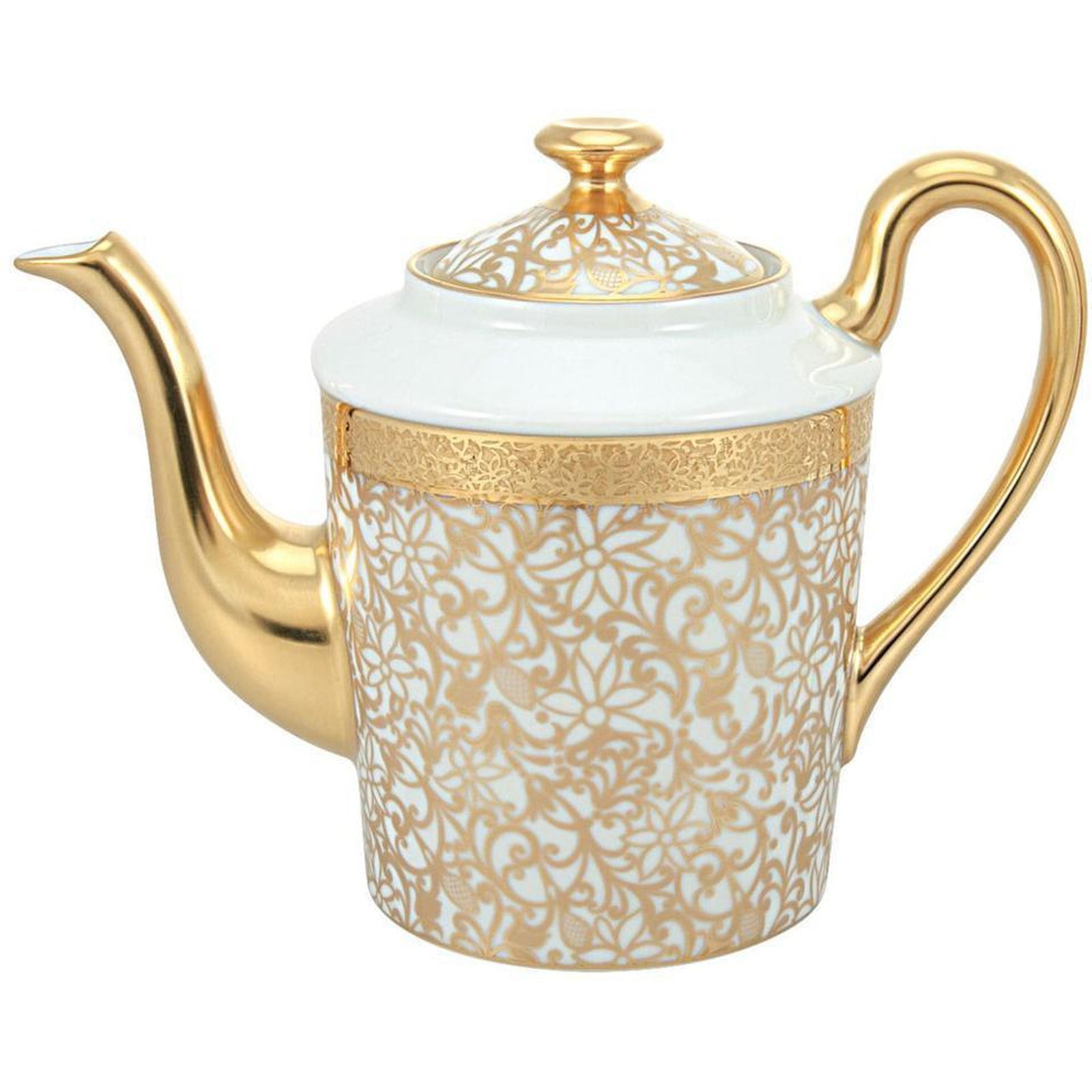 Raynaud Tolede Or/Gold White Coffee Pot