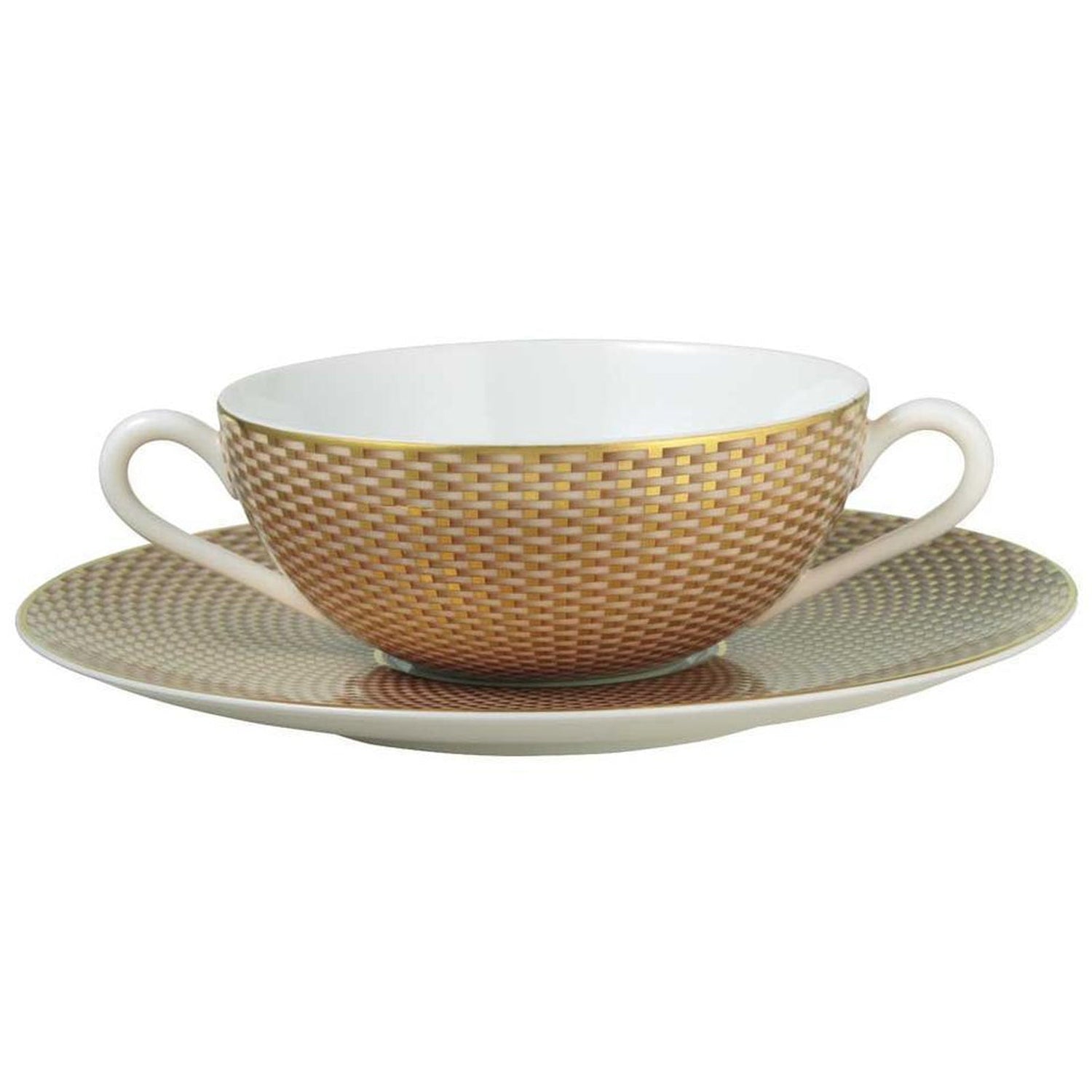 Raynaud Tresor Beige Motif N°1 Cream Soup Saucer Beige
