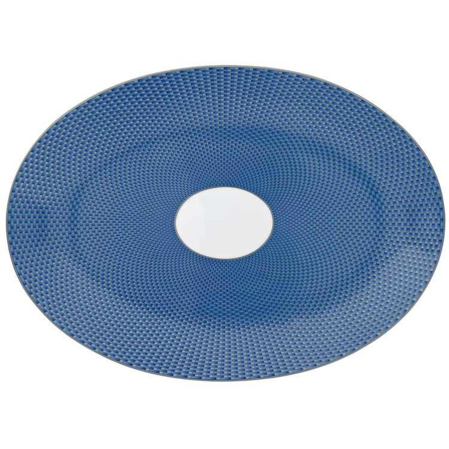 Raynaud Tresor Bleu Motif N°1 Oval Dish/Platter Medium