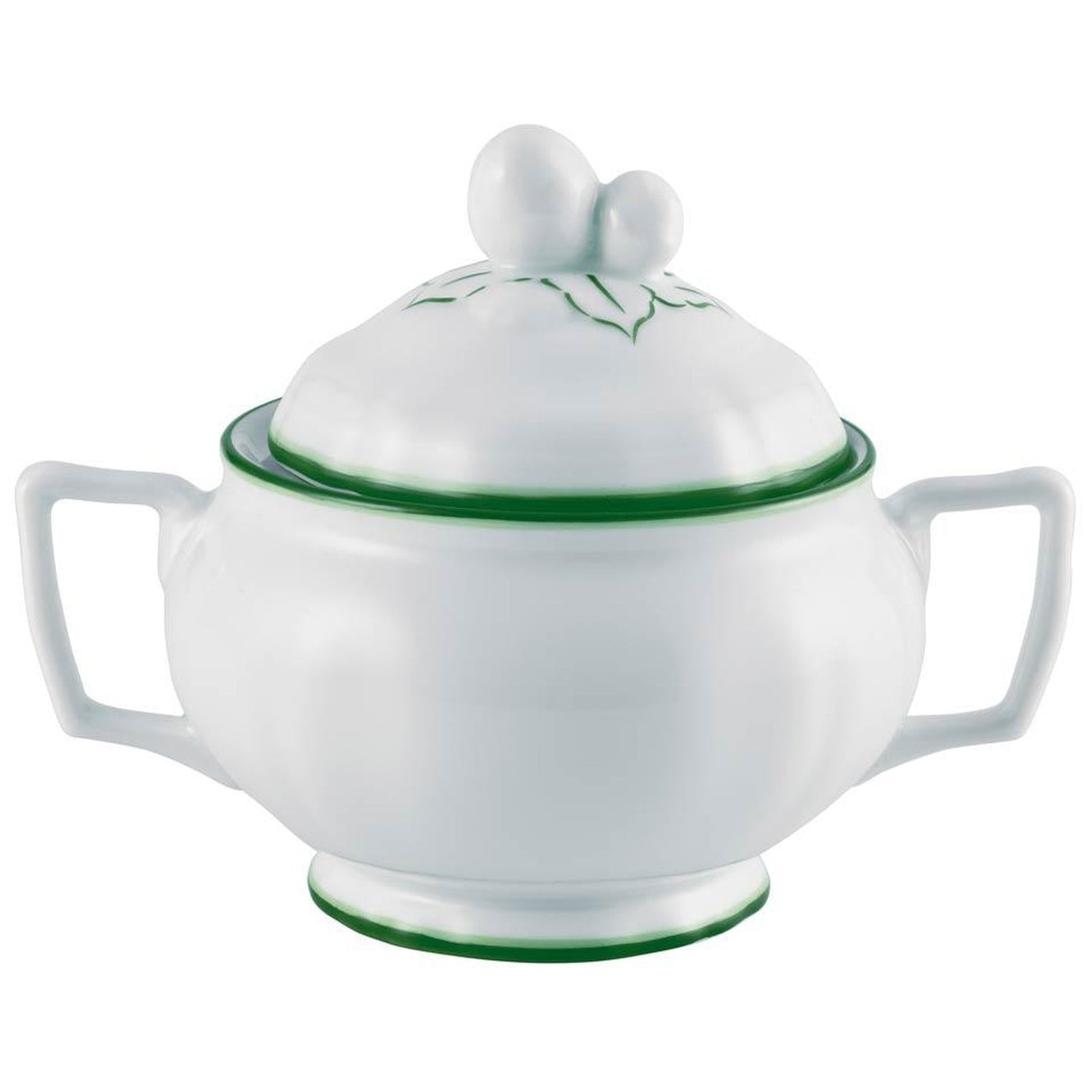 Raynaud Touraine Double Filet Vert Sugar Bowl