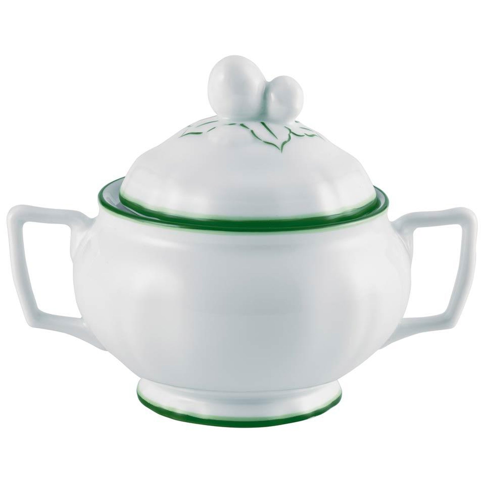 Raynaud Touraine Double Filet Vert Sugar Bowl
