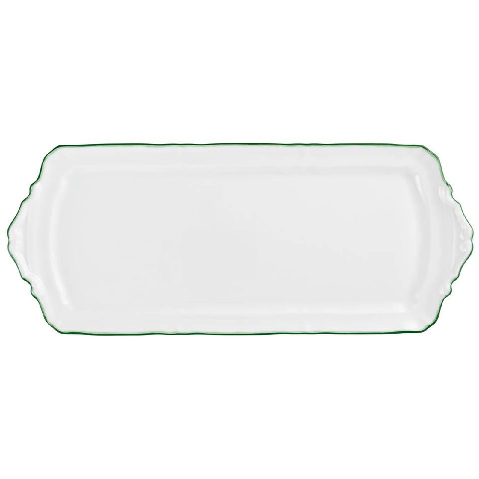 Raynaud Touraine Double Filet Vert Long Cake Serving Plate