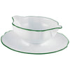 Raynaud Touraine Double Filet Vert Sauce Boat And Stand