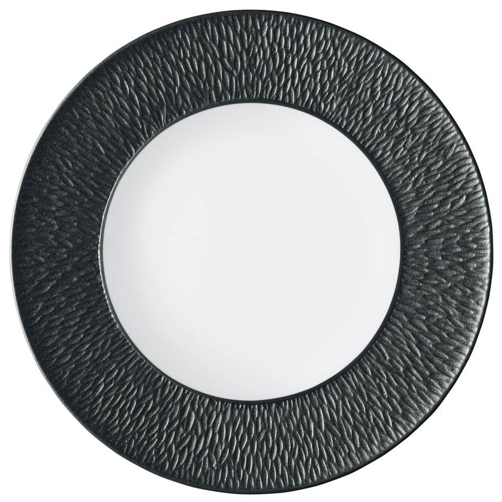 Raynaud Mineral Irise Black Dessert Coupe Plate Flat