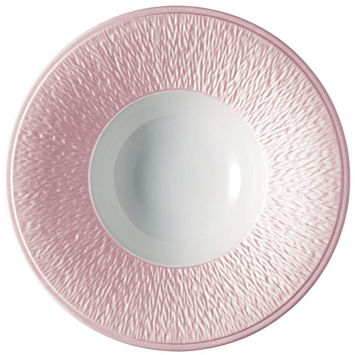 Raynaud Mineral Irise Nacre / Mother of Pearl Rim Soup 8.9"