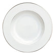 Christofle Albi Porcelain Rimmed Soup Plate Platinum 23 Cm
