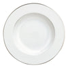 Christofle Albi Porcelain Rimmed Soup Plate Platinum 23 Cm