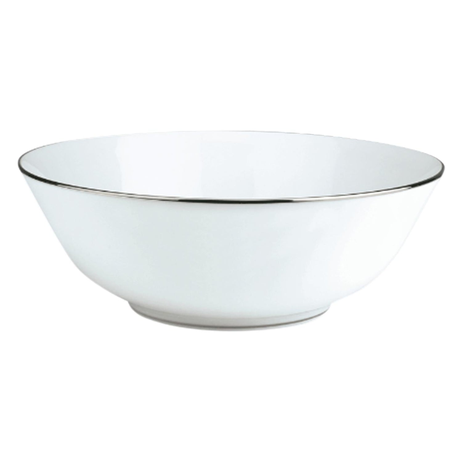 Christofle Albi Porcelain Salad Serving Bowl Platinum