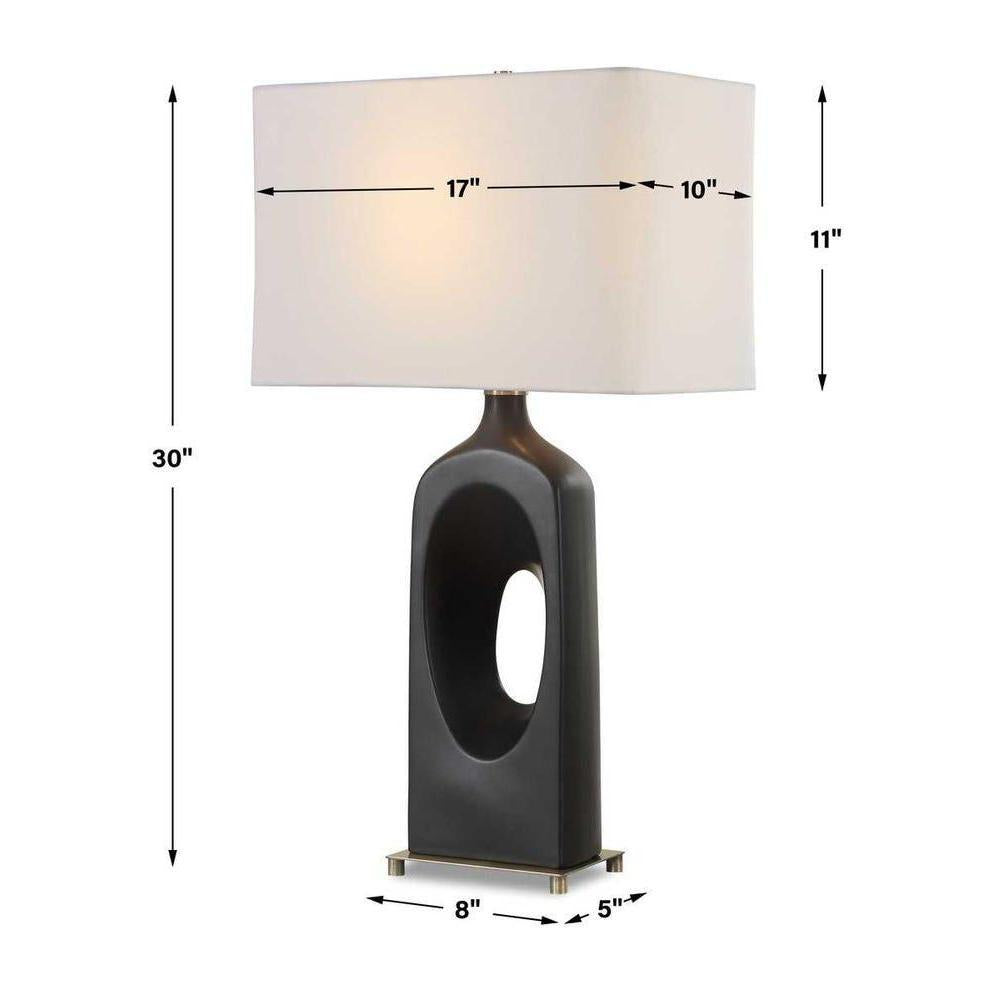 Uttermost Void Matte Black Table Lamp