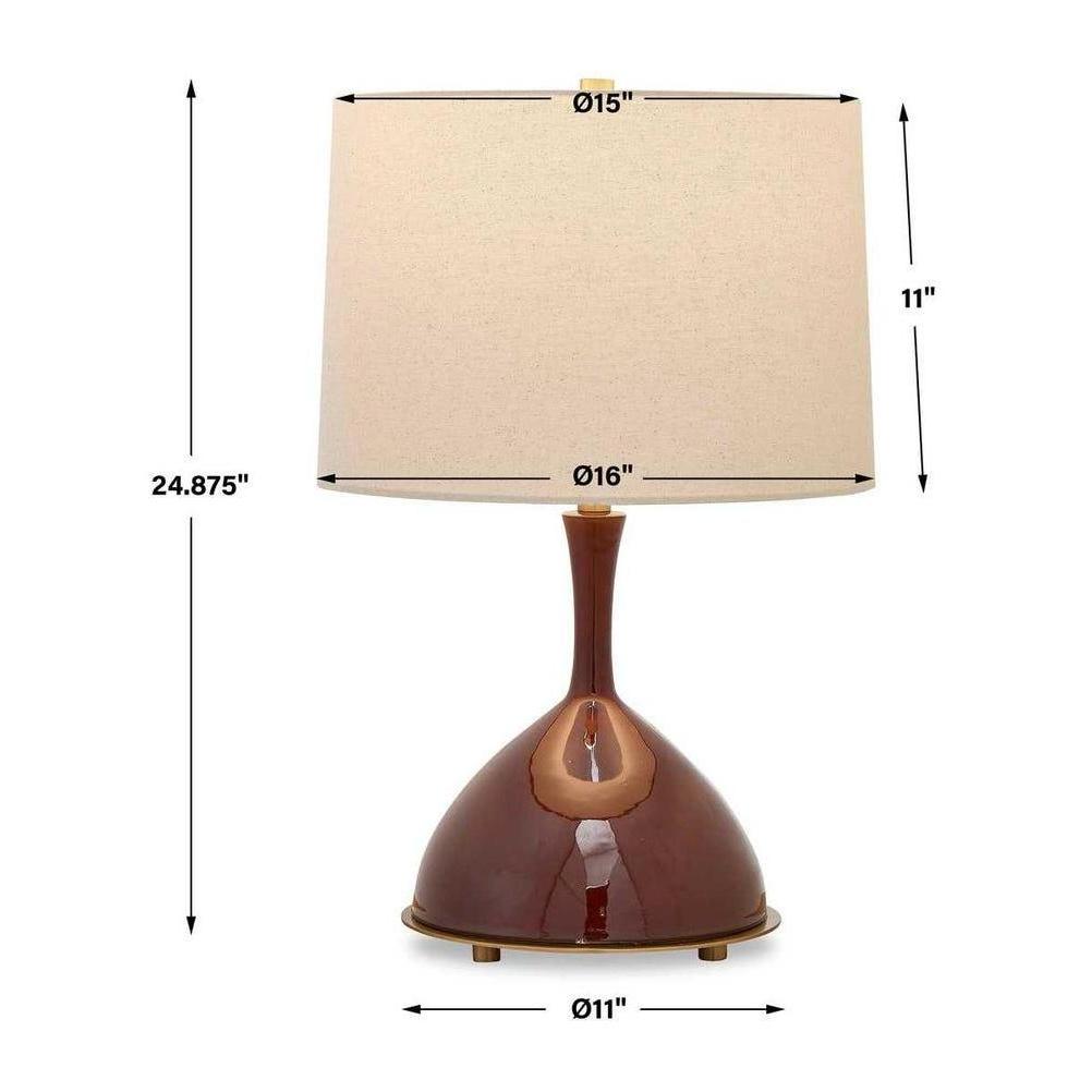 Uttermost Colette Burgundy Table Lamp