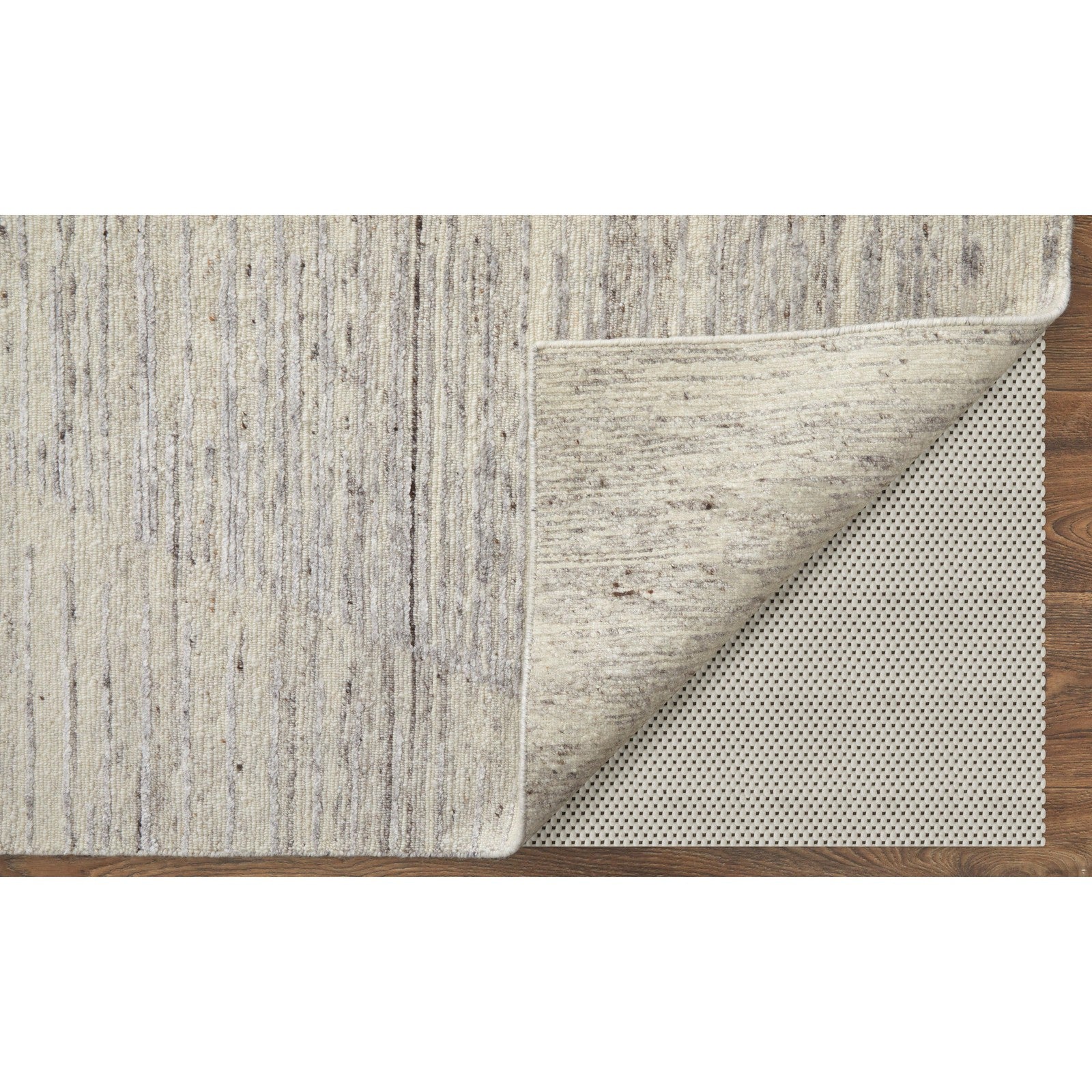 Feizy Brighton 69CHF Modern Abstract in Ivory/Taupe/Silver