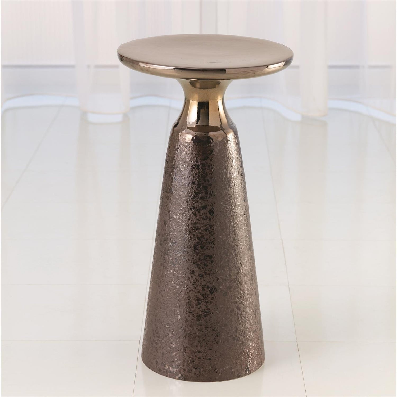 Global Views Bronze Meteor Taper Table