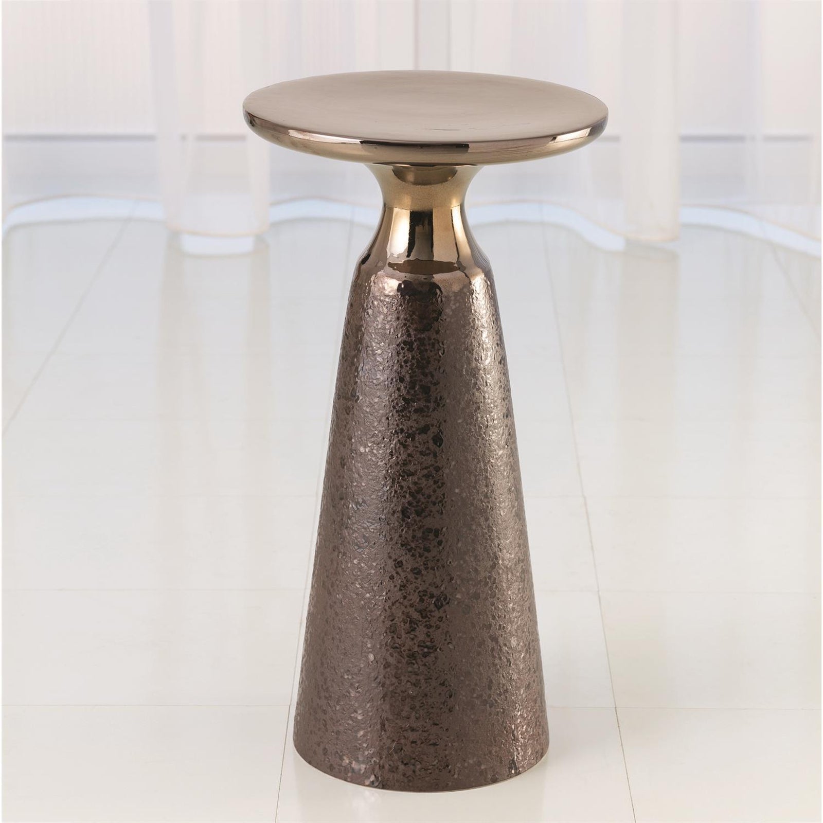 Global Views Bronze Meteor Taper Table