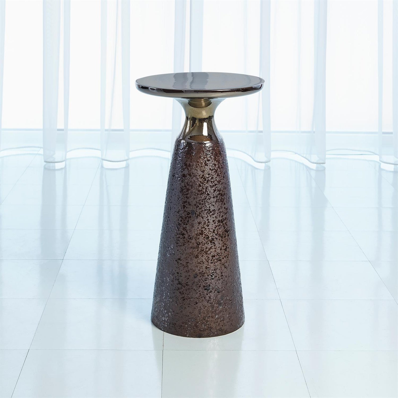 Global Views Bronze Meteor Taper Table