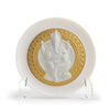Lladro Lord Ganesha Decorative Plate Golden Lustre