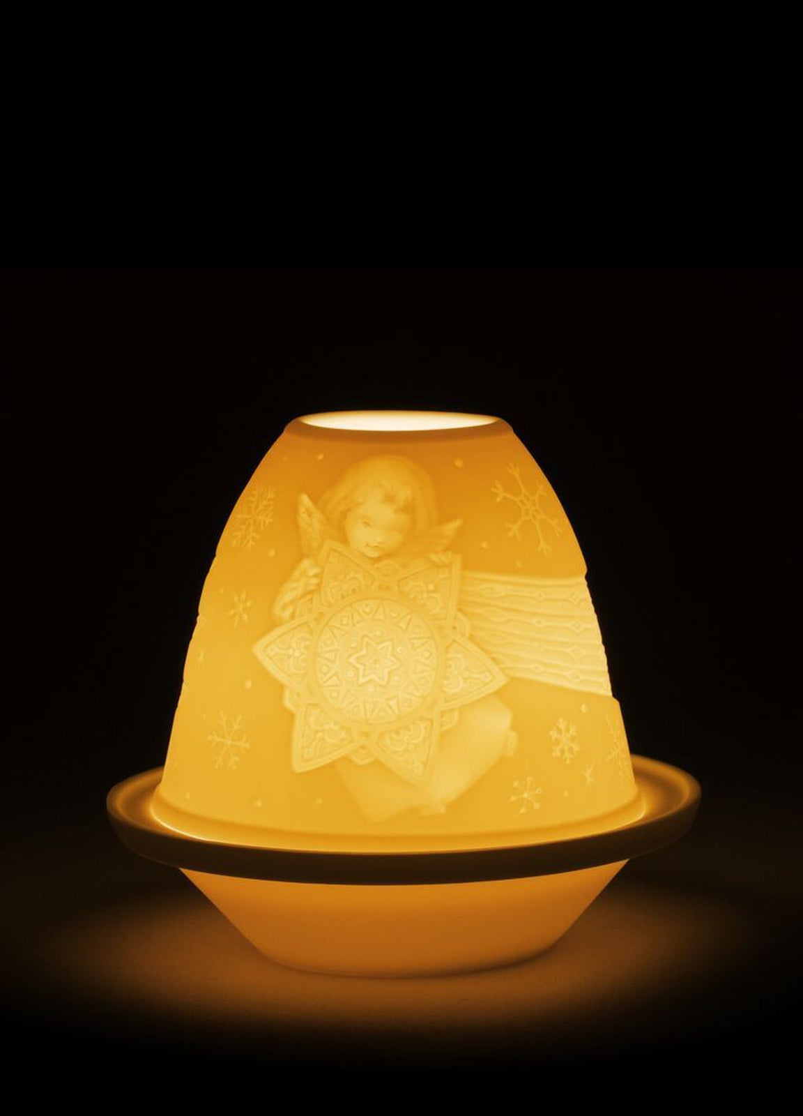 Lladro Angel With Star Lithophane With Plate