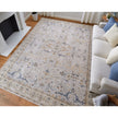 Feizy Pasha 39M4F Transitional Ikat in Ivory/Blue/Taupe