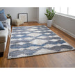 Feizy Mynka 39IFF Transitional Diamond in Ivory/Gray/Blue
