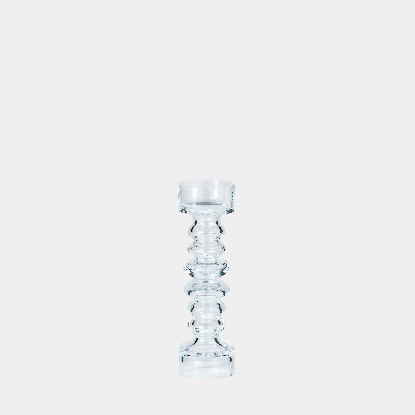 Global Views Glass Ribbed Candleholder