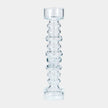 Global Views Glass Ribbed Candleholder