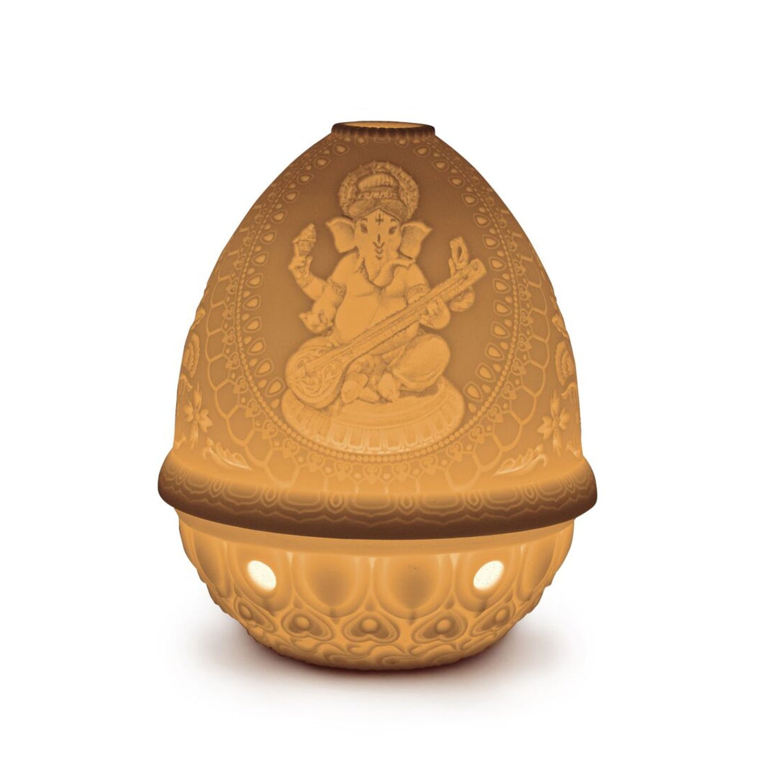 Lladro Veena Ganesha Lithophane