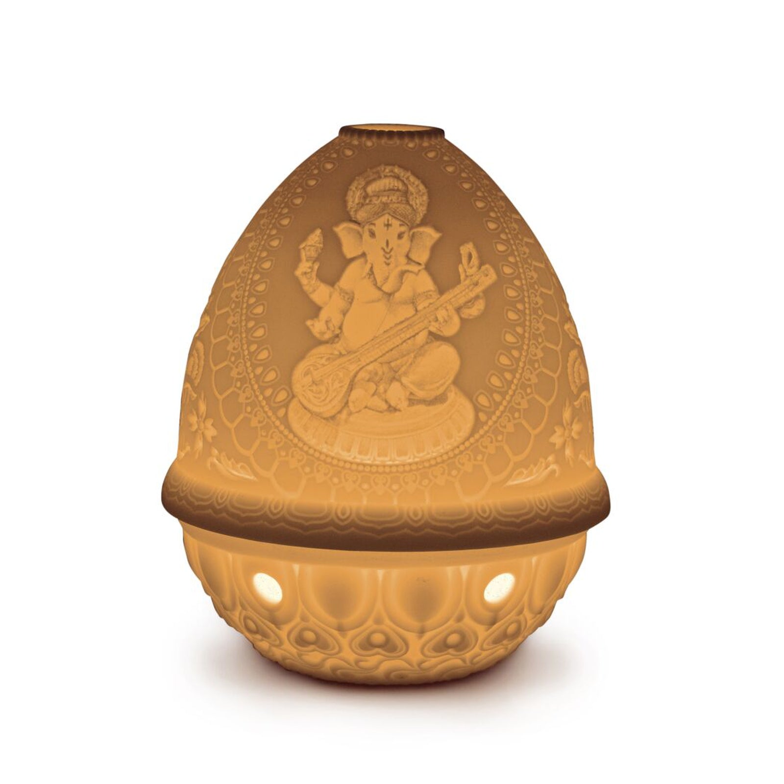 Lladro Veena Ganesha Lithophane