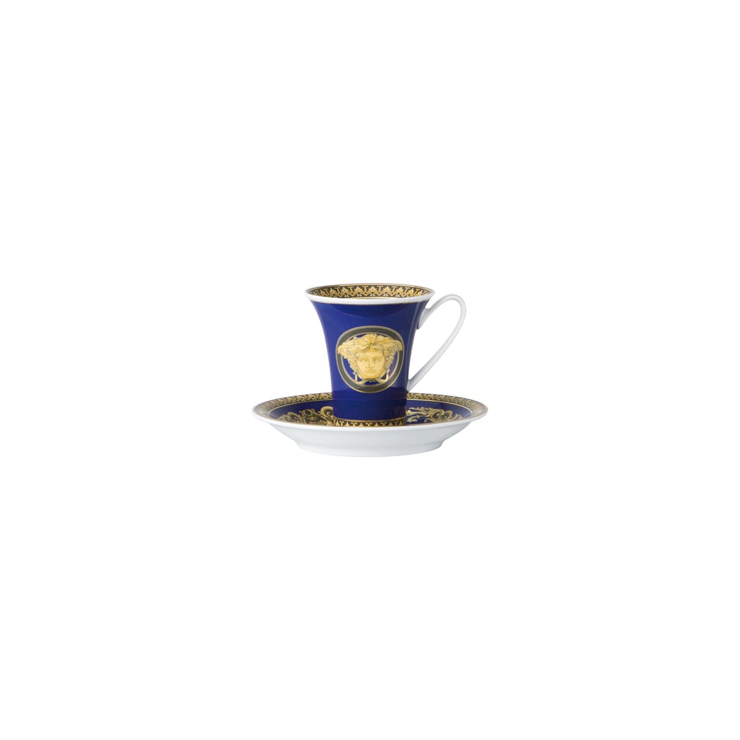 Versace Medusa AD Cup & Saucer - Blue