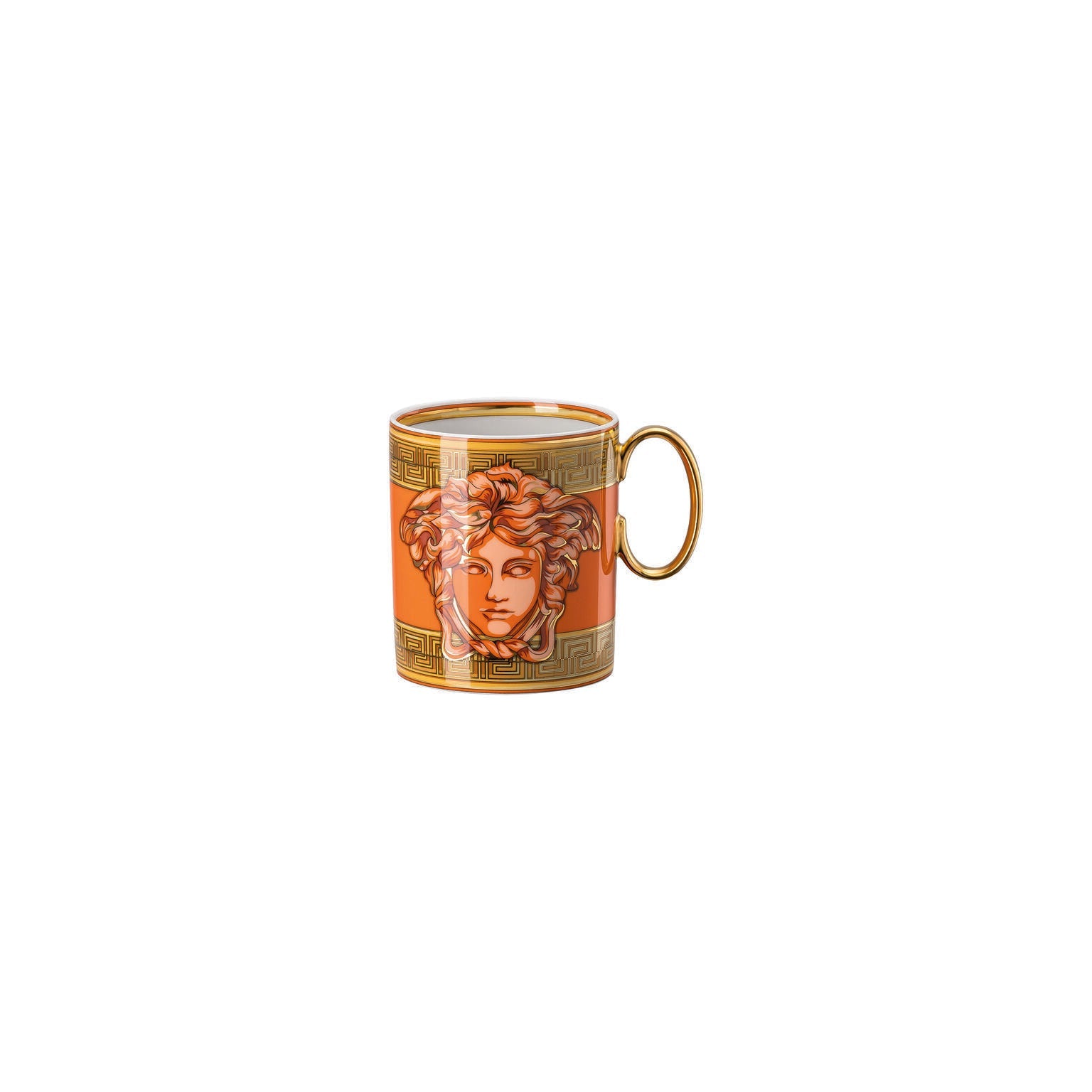 Versace Medusa Amplified Mug With Handle - Orange Coin