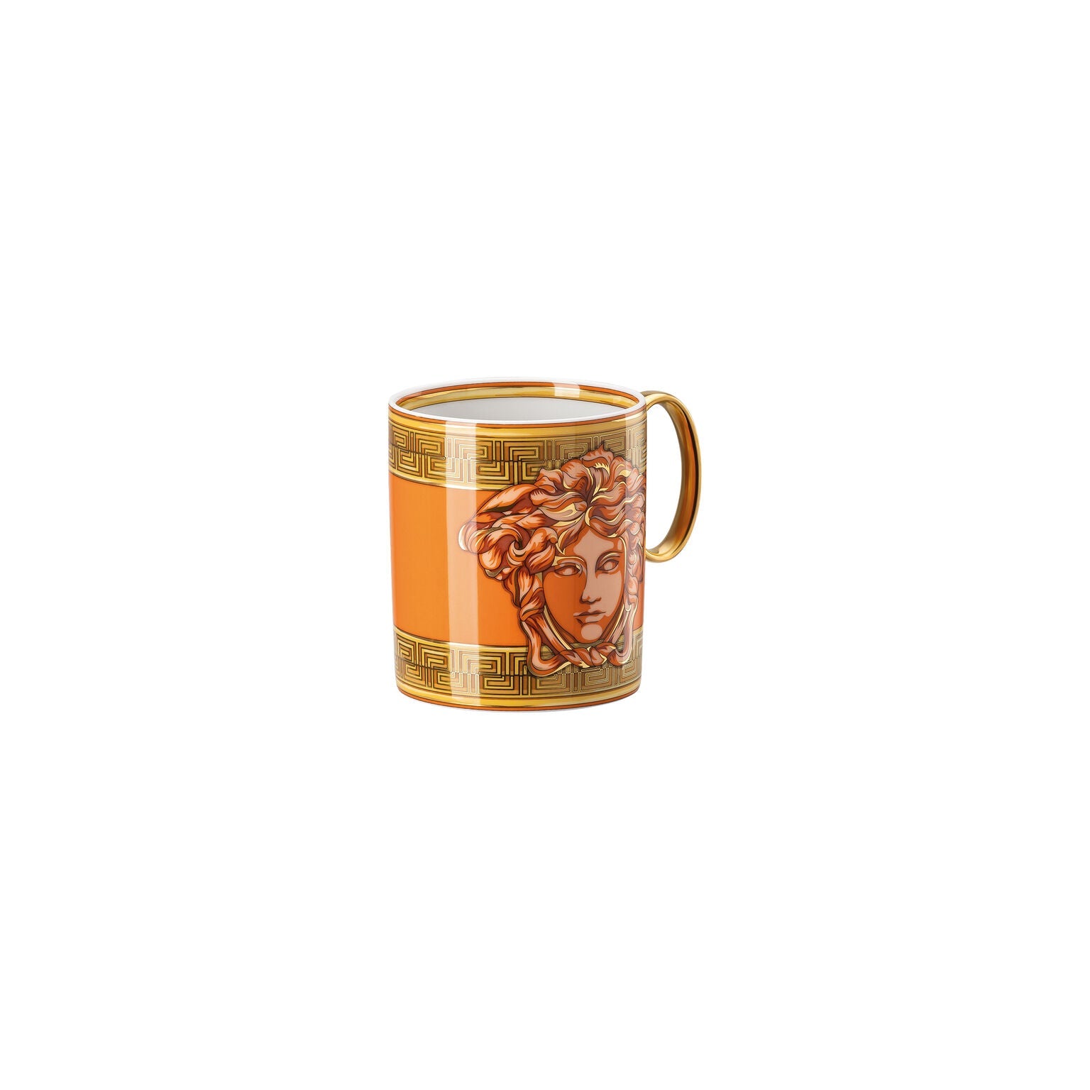 Versace Medusa Amplified Mug With Handle - Orange Coin