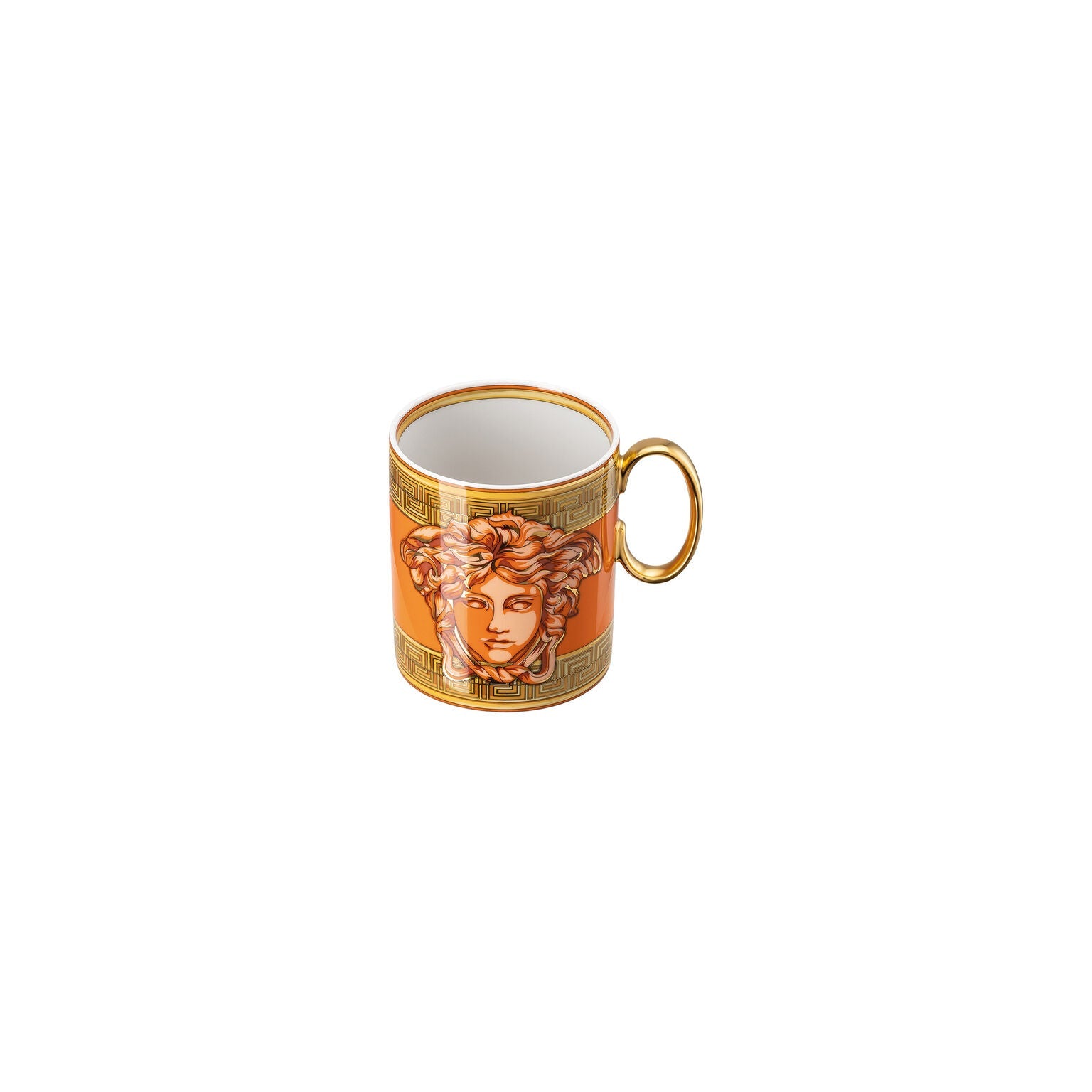 Versace Medusa Amplified Mug With Handle - Orange Coin