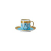 Versace Medusa Amplified Coffee Cup & Saucer in Blue Coin