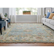 Feizy Fillmore 69CJF Transitional Floral & Botanical in Blue/Ivory/Yellow