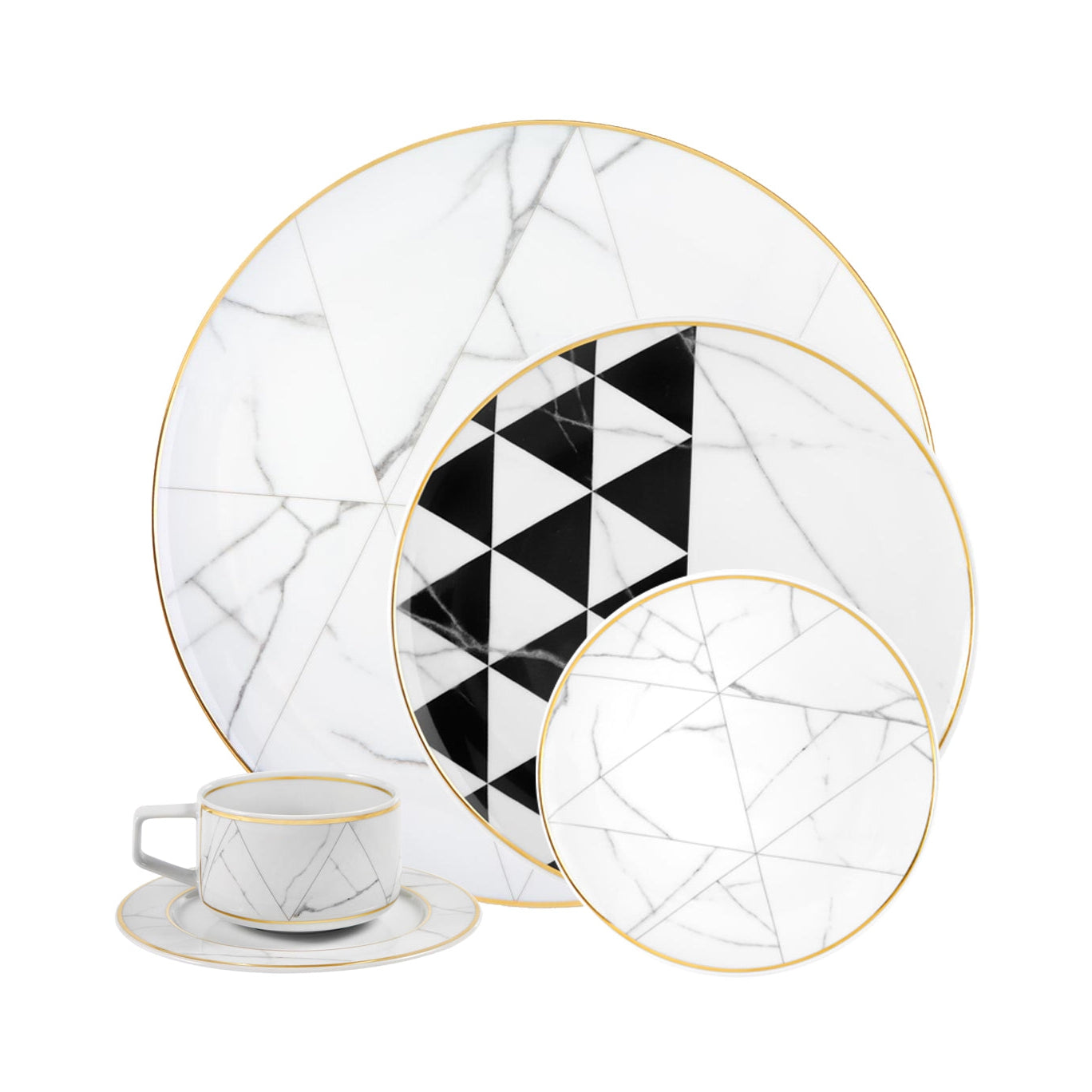 Vista Alegre Carrara Set of 5 Plate Pieces